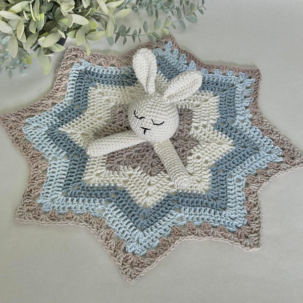 Handmade crochet snuggle blanket- Bunny