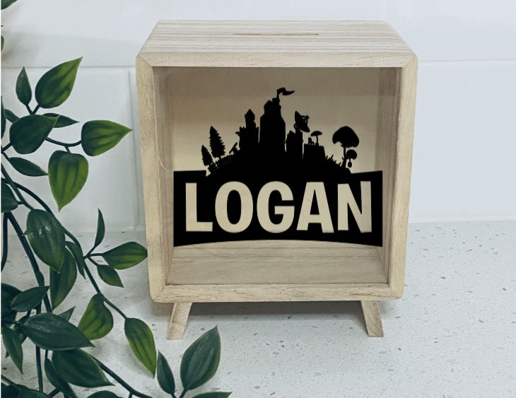 Wooden Money Box- Fortnite