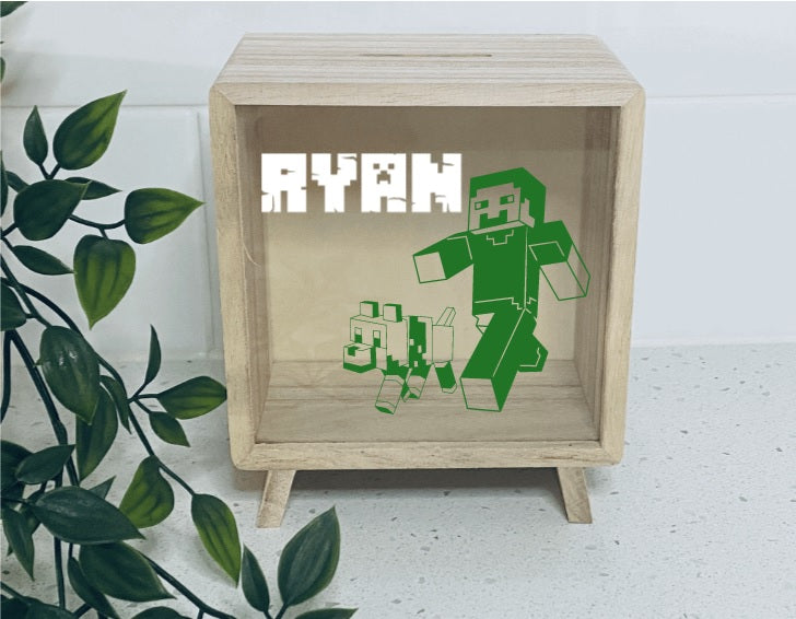 Wooden Money Box- Minecraft