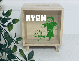 Wooden Money Box- Minecraft