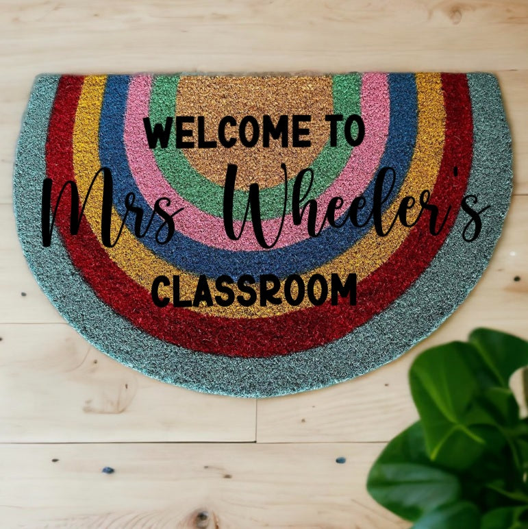 Rainbow door mat