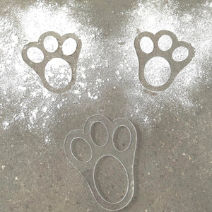 Easter bunny footprint stencil