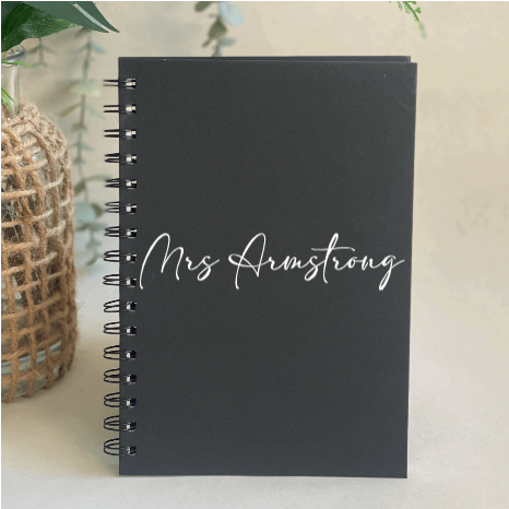 Personalised Notebook A5 Black
