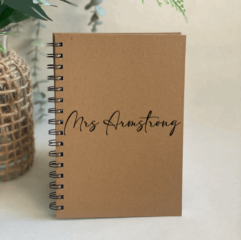 Personalised Notebook A5 Kraft