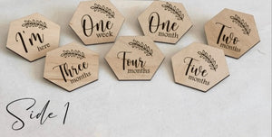 Age milestone disk set- Hexagon