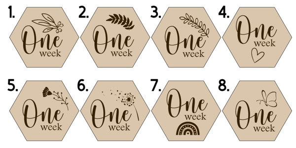 Age milestone disk set- Hexagon