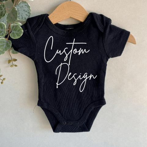 Custom Baby Onesie- Black