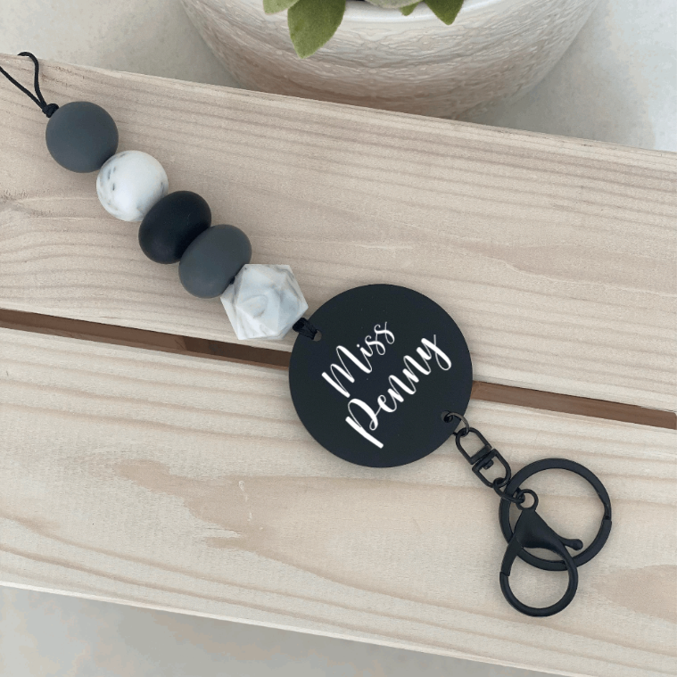 Lanyard- Black Marble