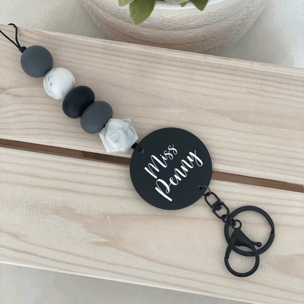 Lanyard- Black Marble
