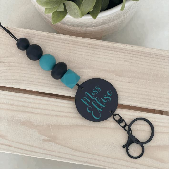 Lanyard- Black Teal