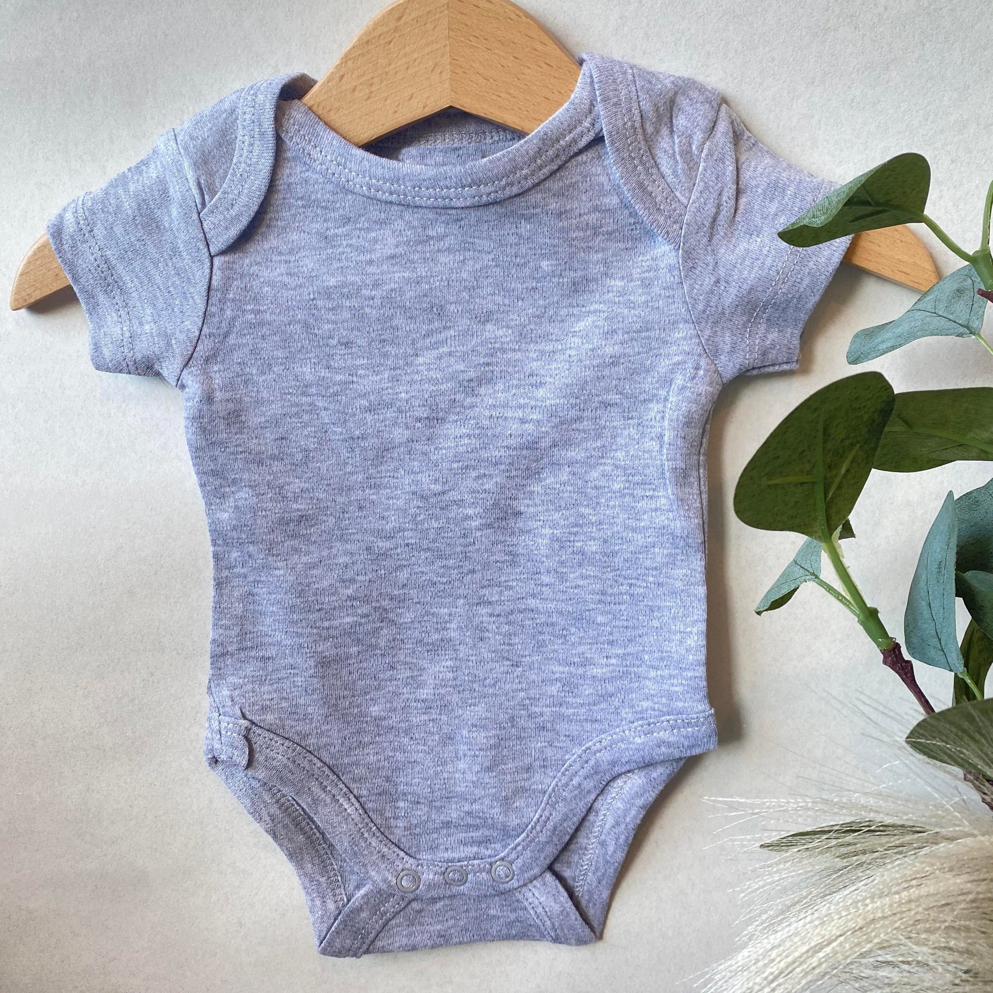 Custom Baby Onesie- Grey