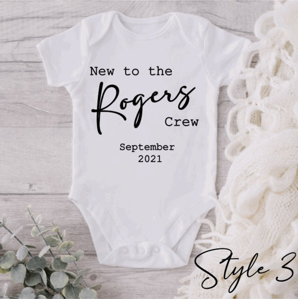 Personalised pregnancy announcement onesie