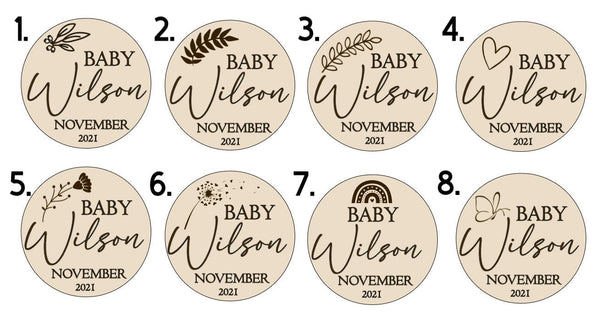 Pregnancy announcement disk- Round