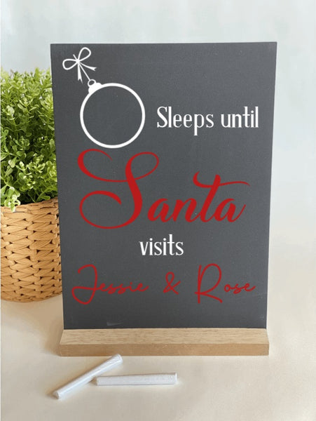 Santa Countdown Blackboard