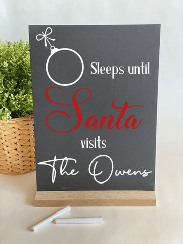 Santa Countdown Blackboard