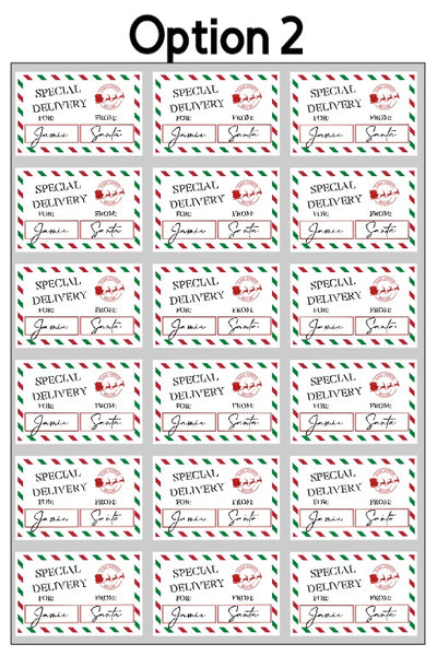Santa Gift Stickers