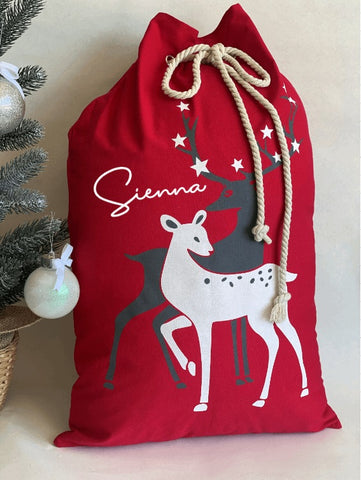 Santa Sack- Reindeer design