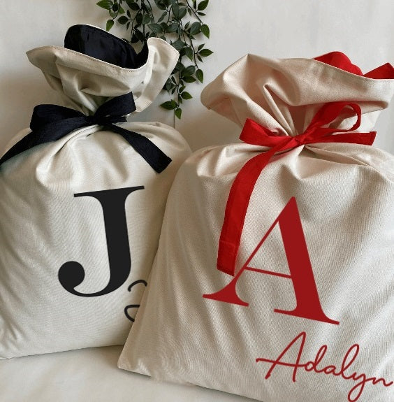 Santa Sack- Coloured Ribbon Tie