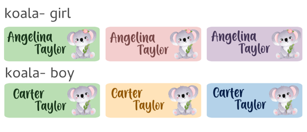 Name Labels- Australian Baby Animals