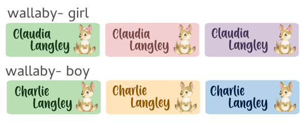 Name Labels- Australian Baby Animals