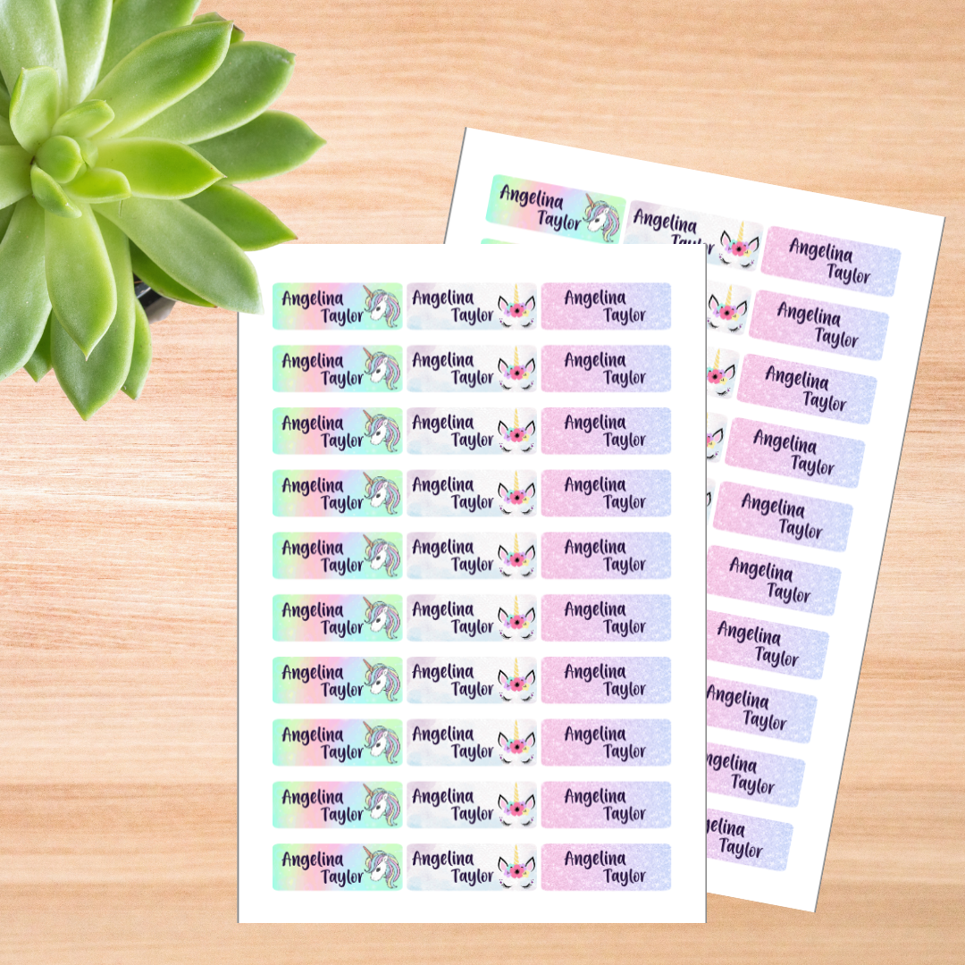 Name Labels- Unicorn