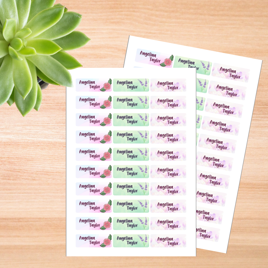 Name Labels- Flowers