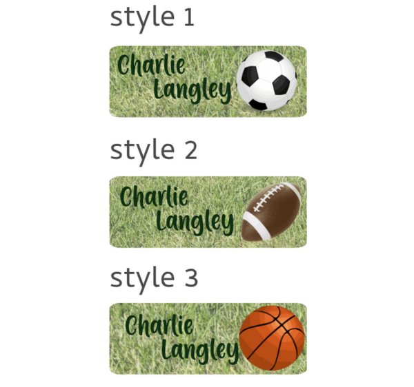 Name Labels- Sports