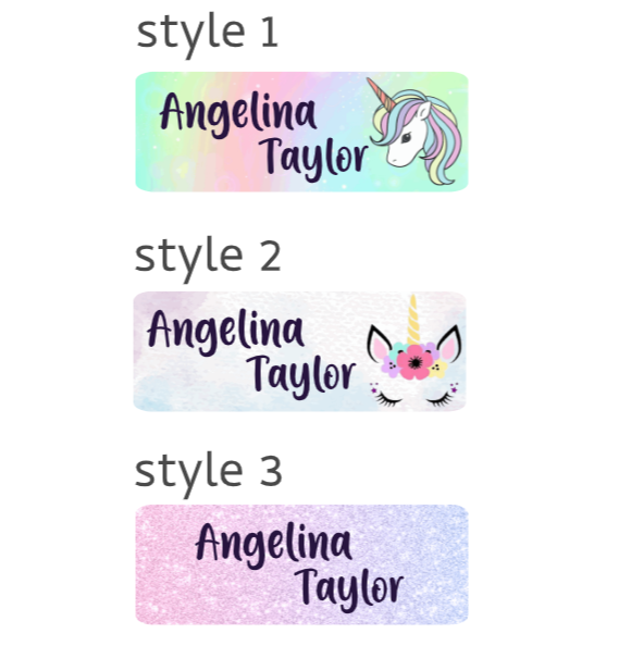 Name Labels- Unicorn