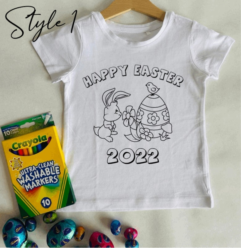 Kids Easter Colouring Shirt