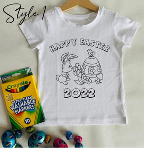 Kids Easter Colouring Shirt