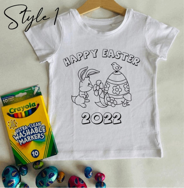 Kids Easter Colouring Shirt