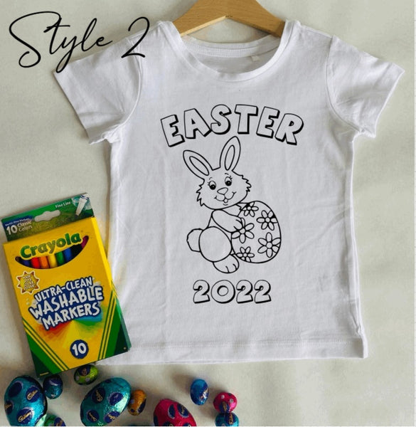 Kids Easter Colouring Shirt