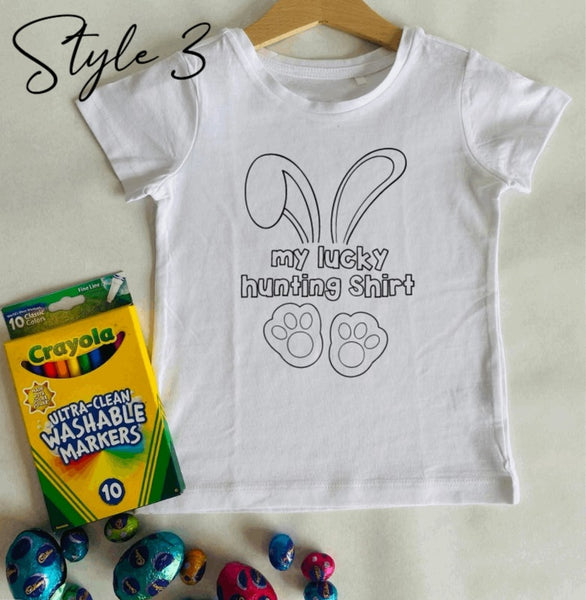 Kids Easter Colouring Shirt