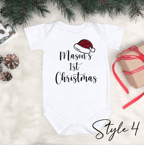 Personalised first Christmas onesie
