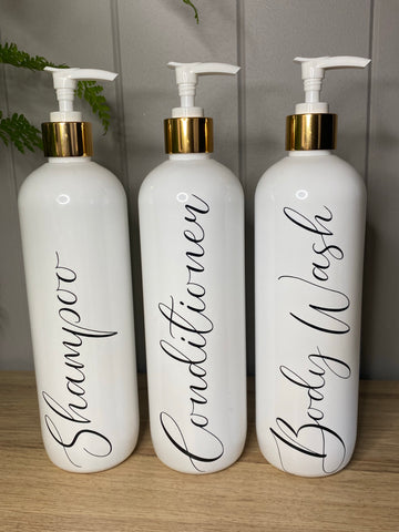 Shampoo, Conditioner & Body Wash set- Gold