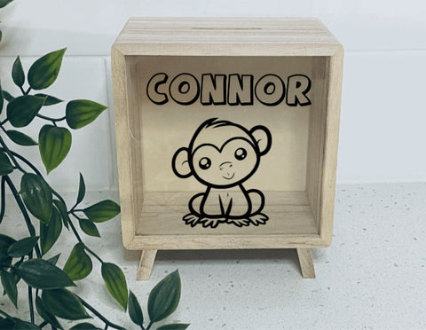Wooden Money Box- Monkey