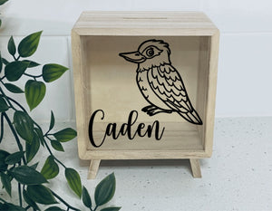 Wooden Money Box- Kookaburra
