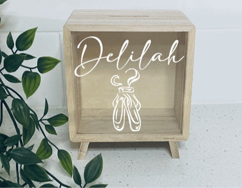 Wooden Money Box- Ballet