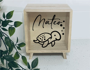 Wooden Money Box- Turtle