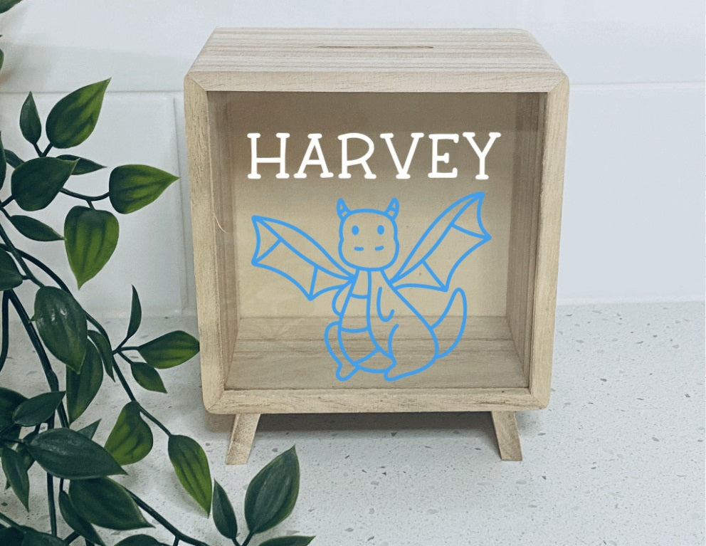 Wooden Money Box- Dragon