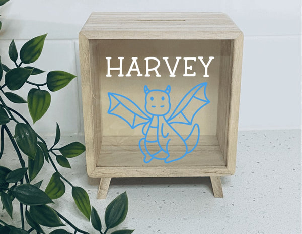 Wooden Money Box- Dragon