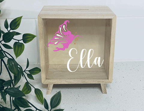Wooden Money Box- Fairy