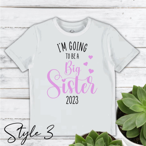 Pregnancy announcement sibling shirt